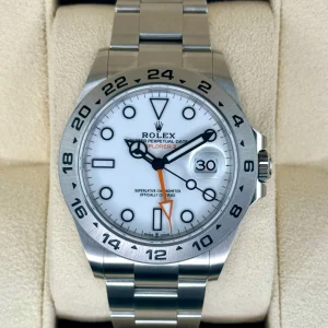 2024 Rolex Explorer II 42mm 226570 Stainless Steel Polar White Dial
