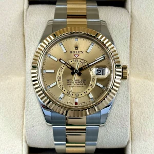 2017 Rolex Sky-Dweller 42mm 326933 Two-Tone Oyster Champagne Dial