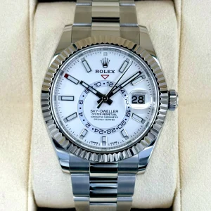 2023 Rolex Sky-Dweller 42mm 326934 Stainless Steel Oyster White Dial