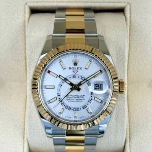 2019 Rolex Sky-Dweller 42mm 326933 Two-Tone Oyster White Dial