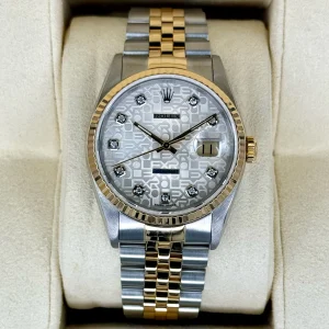 1992 Rolex Datejust 36mm 16233 Two-Tone 10 Diamond Anniversary Dial