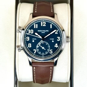 2021 Patek Philippe 37.5mm 7234G Calatrava Pilot Travel Time White Gold