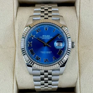 2023 Rolex Datejust 41mm 126334 Jubilee Blue Roman Numeral Dial