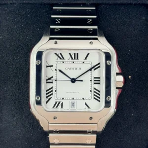 2022 Santos De Cartier 39.8mm WSSA0018 Stainless Steel White Dial