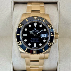 2020 Rolex Submariner 40mm 116618LN 18K Yellow Gold Black Dial