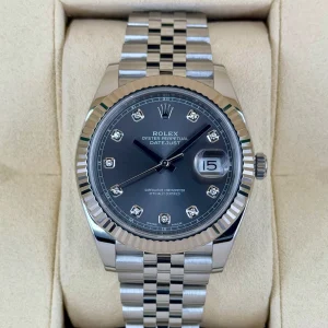 2017 Datejust 41mm 126334 Stainless Steel Jubilee Rhodium Diamond Dial