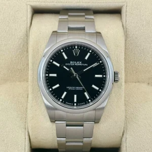2019 Rolex Oyster Perpetual 39mm 114300 Black Dial
