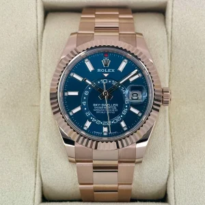 NEW 2024 Rolex Sky-Dweller 42mm 336935 Rose Gold Blue Dial