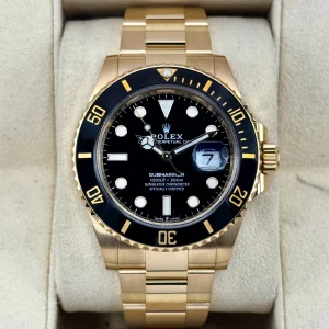 2022 Rolex Submariner 41mm 126618LN Yellow Gold Black Dial
