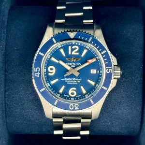 2024 Breitling Superocean 42mm A17366 Stainless Steel Blue Dial