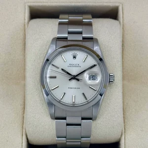 Rolex Oyster Date 34mm 6694 Stainless Steel Silver Dial
