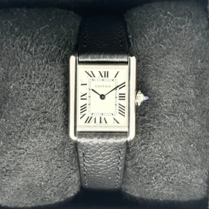 NEW 2024 Cartier Tank 29.5mm WSTA0042 Stainless Steel White Dial