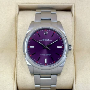 2018 Rolex Oyster Perpetual 39mm 114300 Grape Dial