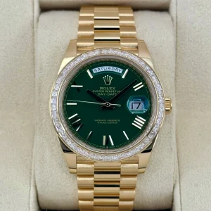 2023 Rolex Day-Date 40mm 228398TBR Presidential Yellow Gold Green Dial