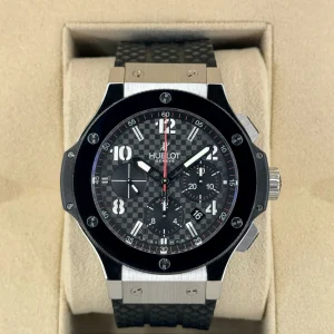 2010 Hublot Big Bang Chronograph Steele Ceramic 44mm Black Dial