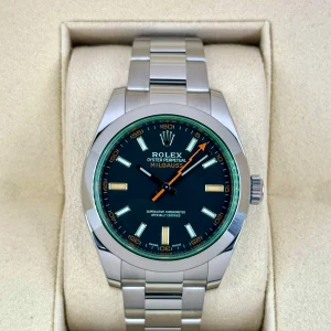 2021 Rolex Milgauss 40mm 116400GV Stainless Steel Black Dial