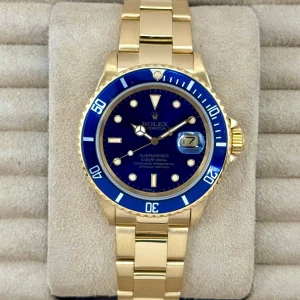 1987 Rolex Submariner "Bluesy" 40mm 16808 Yellow Gold Blue Dial