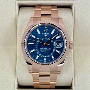 NEW 2025 Rolex Sky-Dweller 42mm 336935 Rose Gold Blue Dial