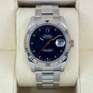 2005 Rolex Datejust Turn-O-Graph 36mm 116264 Oyster Black Dial Dial