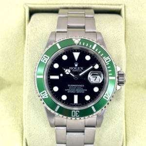 2007 Rolex Submariner "Kermit" 40mm 16610LV Stainless Steel Black Dial