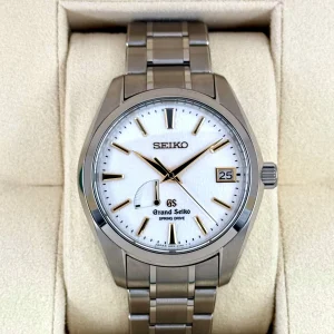 2017 Grand Seiko Spring Drive 40mm SBGA059 Titanium White Dial