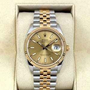 NEW 2025 Rolex Datejust 36mm 126233 Two-Tone Champagne Dial