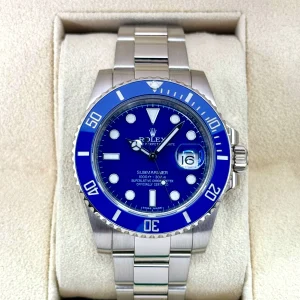 2017 Rolex Submariner "Smurf" 40mm 116619LB White Gold Blue Dial
