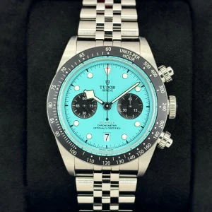 NEW 2025 Tudor Black Bay Chrono 41mm 79360N Flamingo Blue Dial
