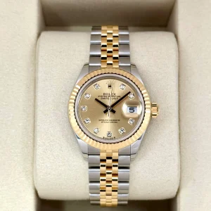 NEW 2025 Rolex Lady Datejust 28mm 279173 Jubilee Champagne Diamond Dial