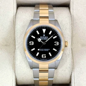 2021 Rolex Explorer 36mm 124273 Two-Tone Black Dial