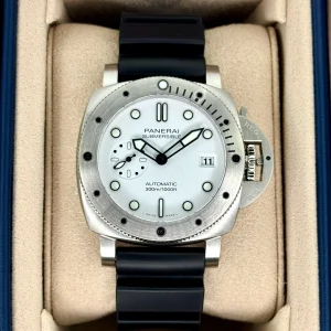 NEW 2025 Panerai Submersible 42mm PAM01590 Stainless Steel White Dial