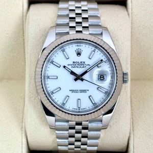 2021 Rolex Datejust 41mm 126334 Stainless Steel Jubilee White Dial