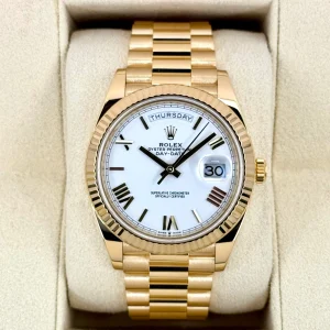 2023 Rolex Day-Date 40mm 228238 Presidential White Dial