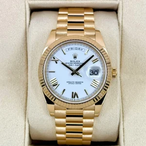 2022 Rolex Day-Date 40mm 228238 Presidential White Dial