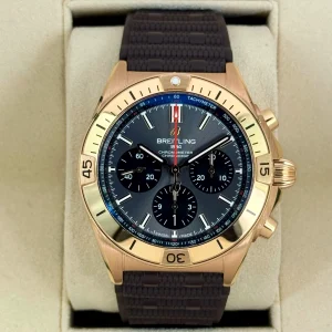 2023 Breitling Chronomat B01 42mm RB0134 Red Gold Grey Dial