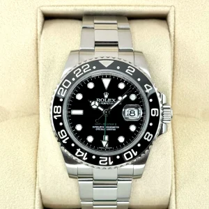 2016 Rolex GMT-Master II 40mm 116710LN Stainless Steel Black Dial