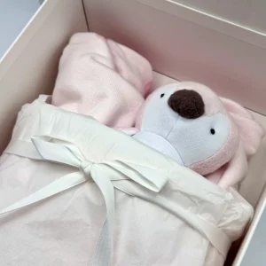 NEW Rolex Plush Penguin Toy and Blanket Set - Pink