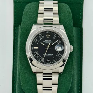 2025 CPO Rolex Datejust II 41mm 116300 Stainless Steel Oyster Black Dial