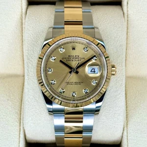 NEW 2025 Rolex Datejust 36mm 126233 Two-Tone Champagne Diamond Dial