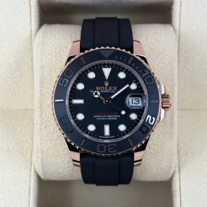 NEW 2025 Rolex Yacht-Master 37mm 268655 Rose Gold Black Dial