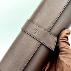 Rolex Leather Three Watch Roll Travel Case