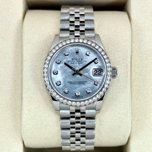 NEW 2025 Rolex Lady Datejust 28mm 278384RBR Jubilee MOP Diamond Dial
