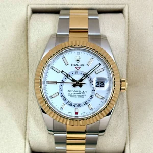 2022 Rolex Sky-Dweller 42mm 326933 Two-Tone Oyster White Dial