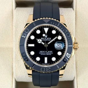 2023 Rolex Yacht-Master 42mm 226658 Gold Oysterflex Black Dial