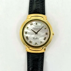 2006 Rolex Cellini 37mm 6623/8 18kt Yellow Gold Mother of Pearl Dial
