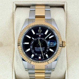 2022 Rolex Sky-Dweller 42mm 326933 Two-Tone Oyster Black Dial