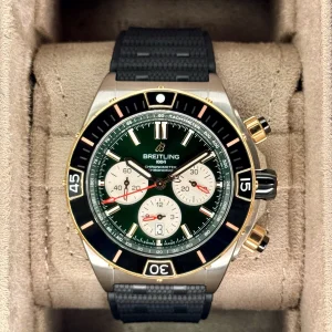 2024 Breitling Super Chronomat B01 44 UB0136 Two-Tone Green Dial