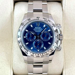 2021 Rolex Daytona 40mm 116509 White Gold Blue Dial