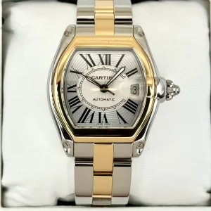 2009 Cartier Roadster 30.4mm 62031Y4 Two-Tone Silver Dial