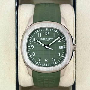 2022 Patek Philippe Aquanaut 5168G 42.2mm White Gold Green Dial